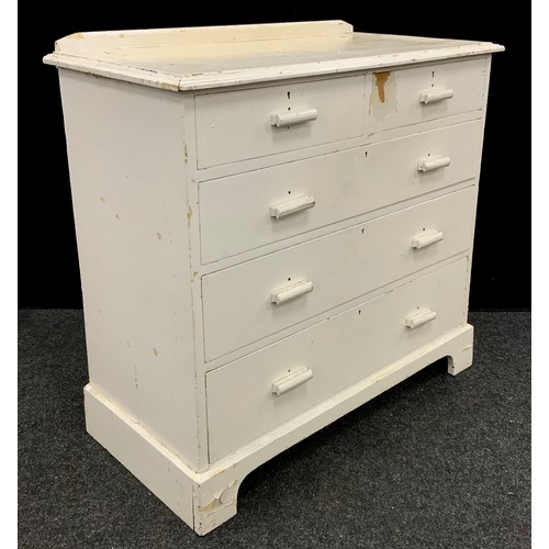 179 - A late Victorian/Edwardian pine chest, 94cm high x 101cm wide x 51.5cm deep, c.1900.