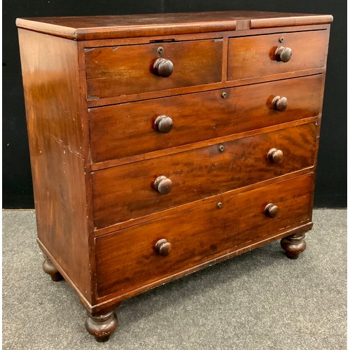 182 - A Victorian mahogany chest of drawers, 108cm high x 108cm wide x 54.5cm deep, c.1860.