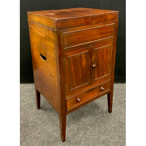 189 - A 19th century mahogany night-cupboard washstand, 83cm high x 48cm wide x 42.5cm.