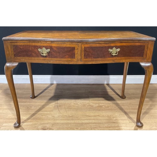 194 - A George I style walnut side table, 78cm high, 108cm wide, 57cm deep