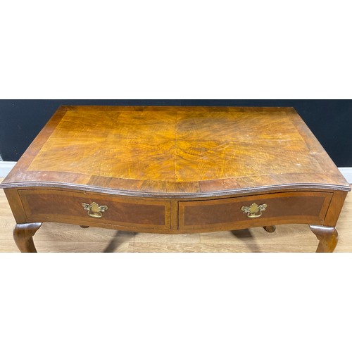 194 - A George I style walnut side table, 78cm high, 108cm wide, 57cm deep