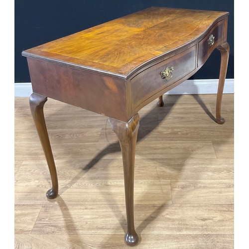 194 - A George I style walnut side table, 78cm high, 108cm wide, 57cm deep