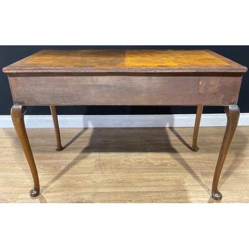 194 - A George I style walnut side table, 78cm high, 108cm wide, 57cm deep