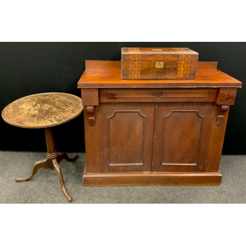 221 - A Victorian mahogany Chiffonier Sideboard, 91.5cm high x 105cm wide x 40cm deep;  Victorian Rosewood... 