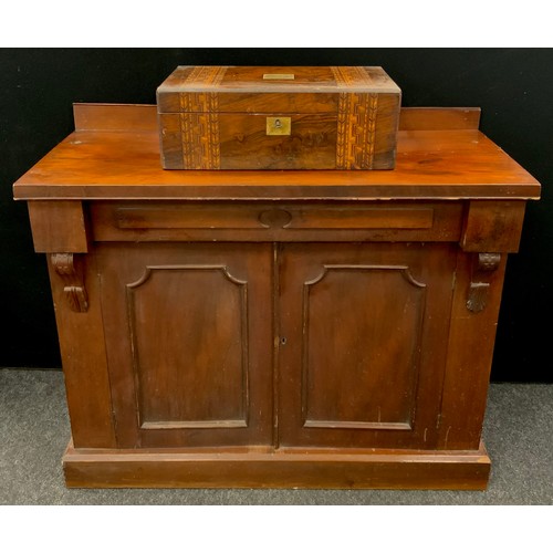 221 - A Victorian mahogany Chiffonier Sideboard, 91.5cm high x 105cm wide x 40cm deep;  Victorian Rosewood... 