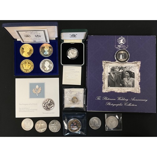 269 - Coins & Tokens - Queen Elizabeth The Queen Mother silver proof £1.00 coin 2000, with cert;  1995 pro... 