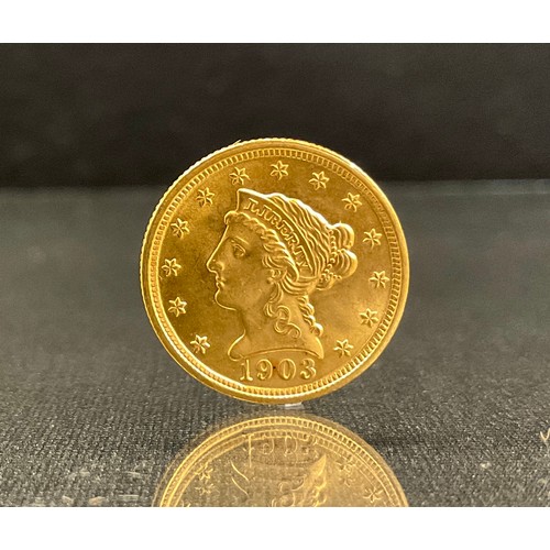 359 - A United States of America 2½ dollar gold coin with Liberty head, 1903, 4.2g