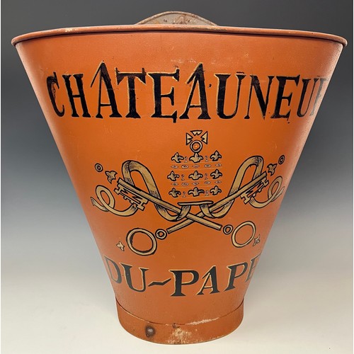 420 - A large reproduction French grape hopper, inscribed Châteauneuf Du-Pape, 63cm high