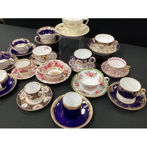 10 - 19th century/20th century tea cups and saucers including; T.Goode and Sons, Copeland Spode; etc (15)