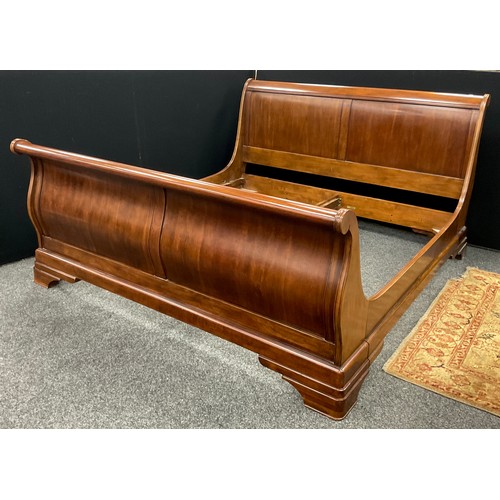 128 - A Willis and Gambier ‘Antoinette’ type Super King size sleigh bed, for John Lewis, overall size 233c... 