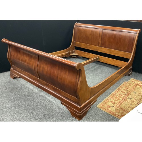 128 - A Willis and Gambier ‘Antoinette’ type Super King size sleigh bed, for John Lewis, overall size 233c... 