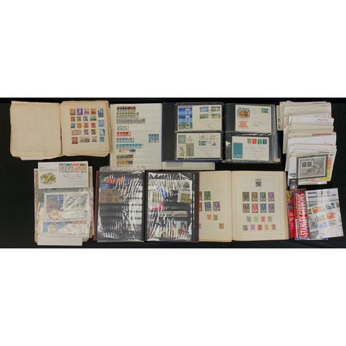 241 - Stamps - Belgique album;  blocks, groups, FDCs, GB and all world stamp album,  assorted loose stamps... 