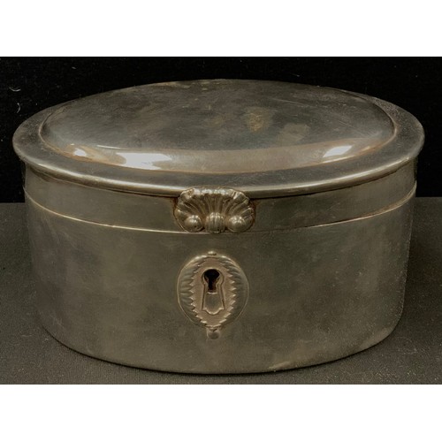 273 - An early 20th century silver plated tea caddy