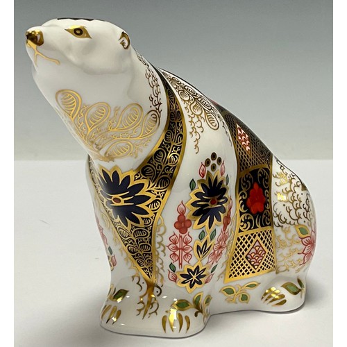 5 - A Royal Crown Derby paperweight, Old Imari Polar Bear, designed by Sue Rowe, this number 85 of an ex... 