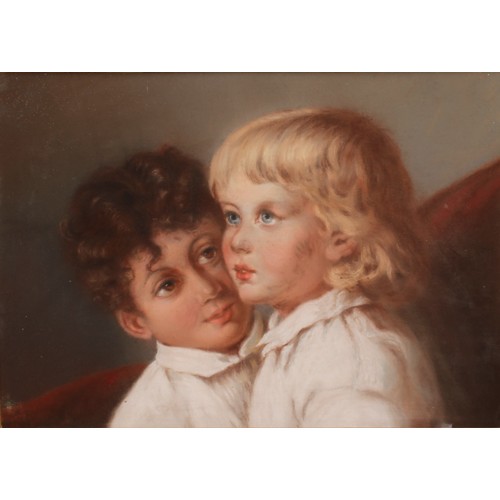 423 - Continental School (early 20th century)
Siblings,
pastel, 27cm x 38cm