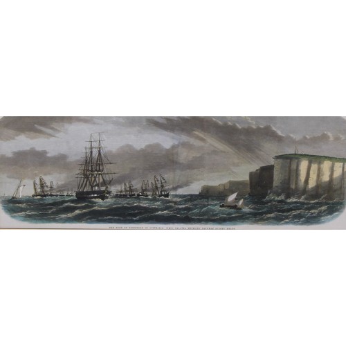 444 - Interior Decoration - furnishing prints, the Duke of Edinburgh in Australia; HMS Galatea, entering b... 