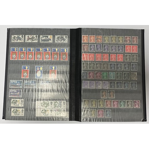 521 - Stamps - GB Stockbook 1841 - 1980's including 23 1841 1d reds on mourning covers, black MX cancels, ... 