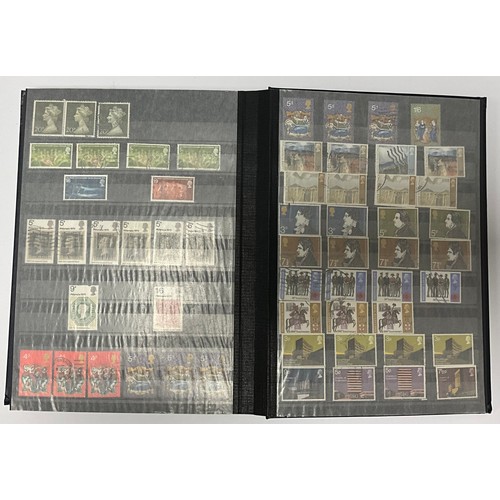 521 - Stamps - GB Stockbook 1841 - 1980's including 23 1841 1d reds on mourning covers, black MX cancels, ... 