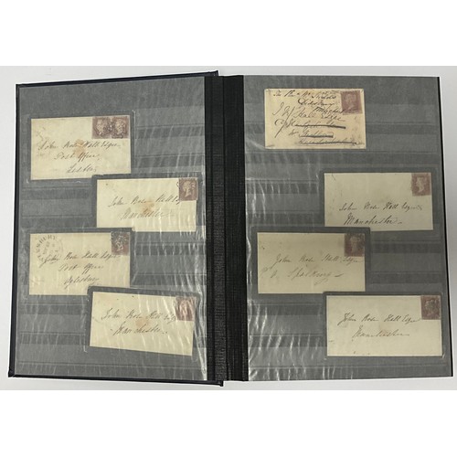 521 - Stamps - GB Stockbook 1841 - 1980's including 23 1841 1d reds on mourning covers, black MX cancels, ... 