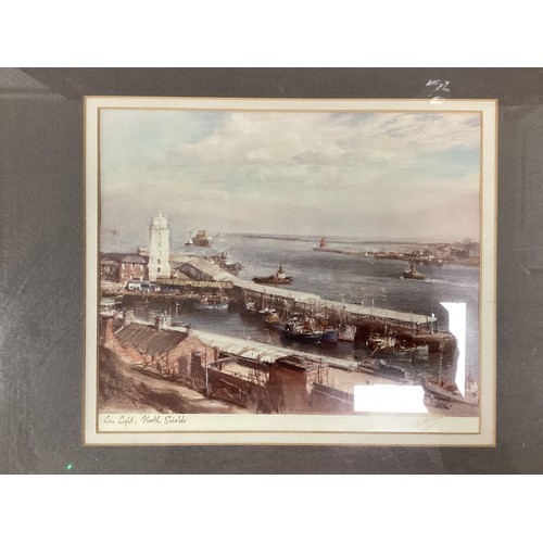 113 - Walter Homes prints, ‘Newcastle Upon Tyne’, ’North Shields Fish Quay', 'Low Light, North Shields', a... 