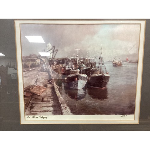 113 - Walter Homes prints, ‘Newcastle Upon Tyne’, ’North Shields Fish Quay', 'Low Light, North Shields', a... 