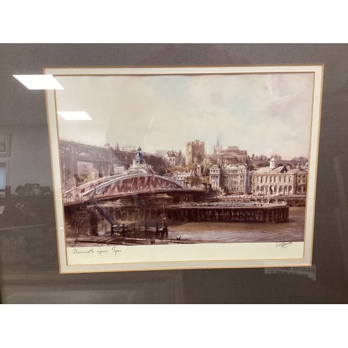 113 - Walter Homes prints, ‘Newcastle Upon Tyne’, ’North Shields Fish Quay', 'Low Light, North Shields', a... 