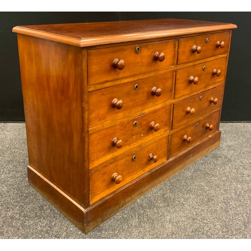 196 - A mahogany chest of eight short drawers,105cm x74cmx 43cm