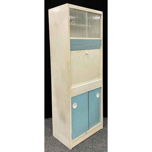 201 - A vintage retro kitchen cabinet, mid-20th century, 178cm high x 65.5cm wide x 40cm deep.