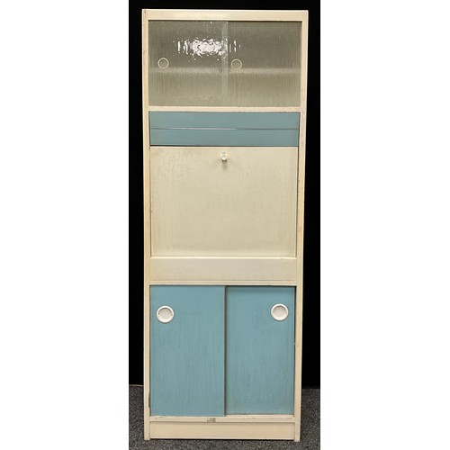 201 - A vintage retro kitchen cabinet, mid-20th century, 178cm high x 65.5cm wide x 40cm deep.