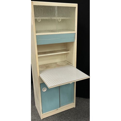 201 - A vintage retro kitchen cabinet, mid-20th century, 178cm high x 65.5cm wide x 40cm deep.