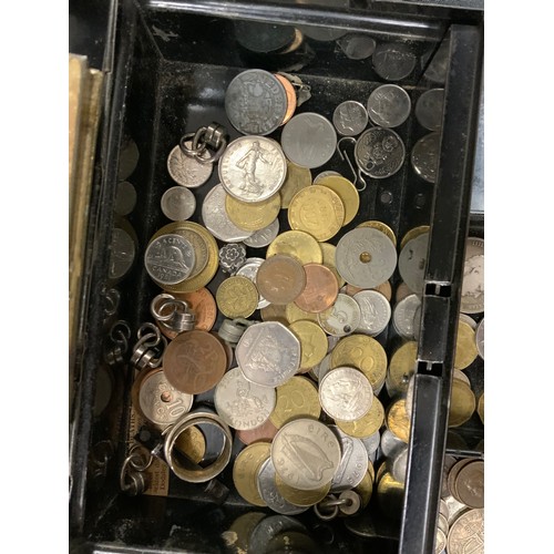 237 - A quantity of Stamps and Coins, postcards and newspapers; etc