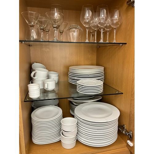 187 - A large collection of table-ware - James Martin edition Denby table service, dinner plates, side pla... 