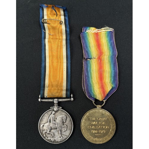 2014 - WW1 British War Medal and Victory Medal to 154353 Gunner GH Salt, Royal Artillery. Complete with ori... 