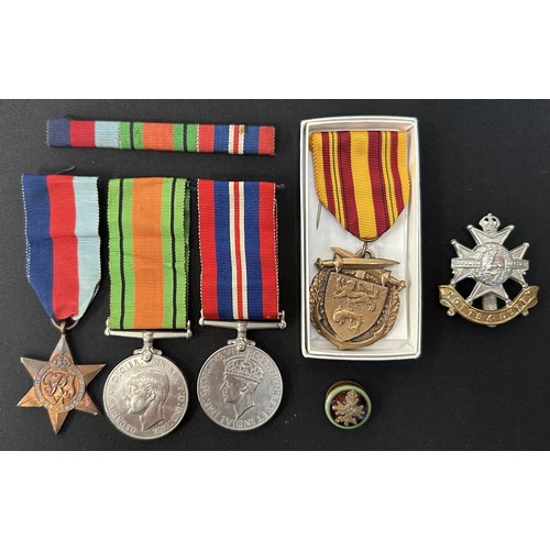 2018 - WW2 British Sherwood Foresters Dunkirk Medal group and paperwork to include: 1939-45 Star, War Medal... 