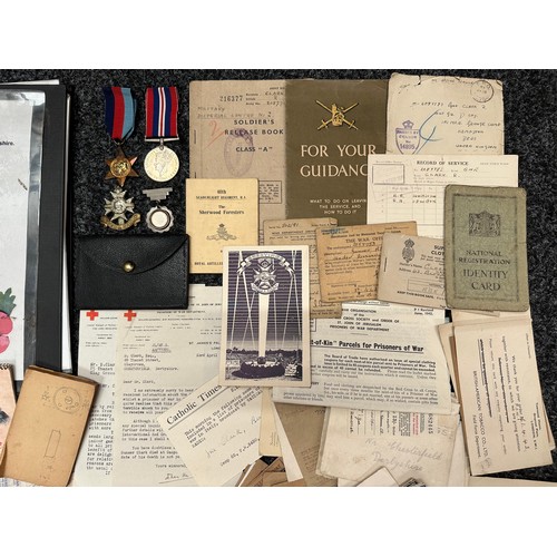 2021 - WW2 British 40th Searchlight Regt Royal Artillery Sherwood Foresters Medal Group to 2087783 Gunner R... 