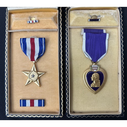 2026 - Collection of four United States Medals in presentation cases to include: Purple Heart complete with... 