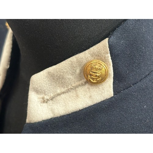 2041 - Victorian Royal Navy Boy Midshipman's Jacket with VR Queens Crown Buttons. Maker label to neck 