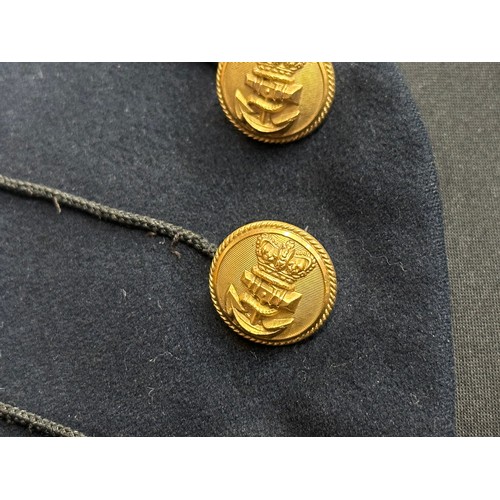 2041 - Victorian Royal Navy Boy Midshipman's Jacket with VR Queens Crown Buttons. Maker label to neck 