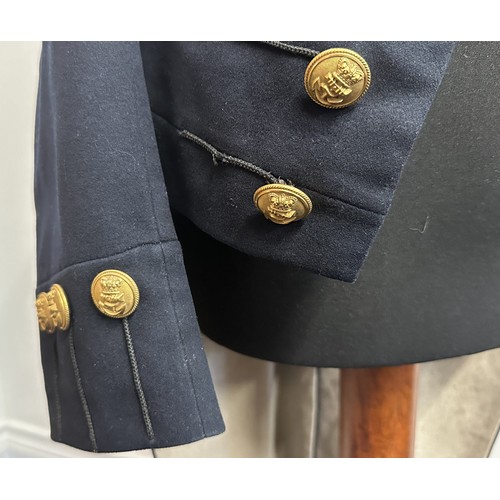 2041 - Victorian Royal Navy Boy Midshipman's Jacket with VR Queens Crown Buttons. Maker label to neck 