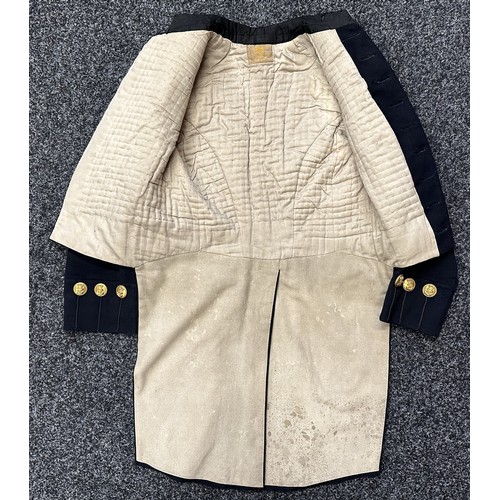 2041 - Victorian Royal Navy Boy Midshipman's Jacket with VR Queens Crown Buttons. Maker label to neck 