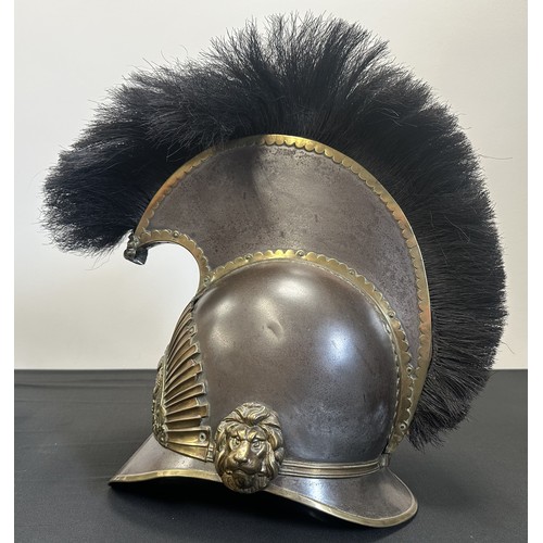 2050 - British Hanovarian Cavalry Helmet, Horse Hair Crest. All metal construction. 1820's. Has original Li... 