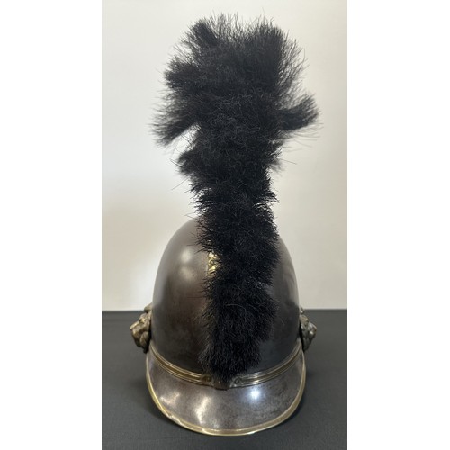 2050 - British Hanovarian Cavalry Helmet, Horse Hair Crest. All metal construction. 1820's. Has original Li... 