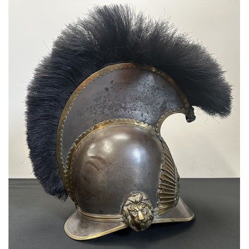 2050 - British Hanovarian Cavalry Helmet, Horse Hair Crest. All metal construction. 1820's. Has original Li... 