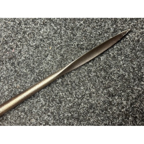 2052 - British Calvalry Lance, Bamboo, with Red over White Pennant. Metal lance tip 31cm in length and 17cm... 