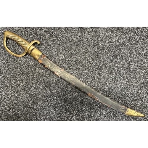 2054 - French Infantrymans Briquet Hanger Sword with curved single edged blade 590mm in length, inspection ... 