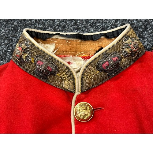 2058 - Victorian 20th of Foot Officers Tunic, all full Gilt Buttons present, Colonels Rank to collar. Singl... 