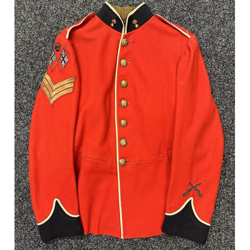 2061 - Edwardian Fusiliers Colour Sgt's Dress Uniform Tunic with Flaming Grenade Collar insignia. Kings Cro... 