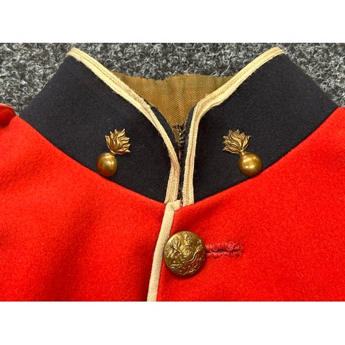 2061 - Edwardian Fusiliers Colour Sgt's Dress Uniform Tunic with Flaming Grenade Collar insignia. Kings Cro... 