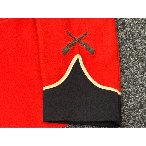 2061 - Edwardian Fusiliers Colour Sgt's Dress Uniform Tunic with Flaming Grenade Collar insignia. Kings Cro... 