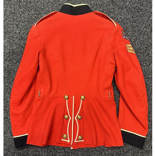 2061 - Edwardian Fusiliers Colour Sgt's Dress Uniform Tunic with Flaming Grenade Collar insignia. Kings Cro... 